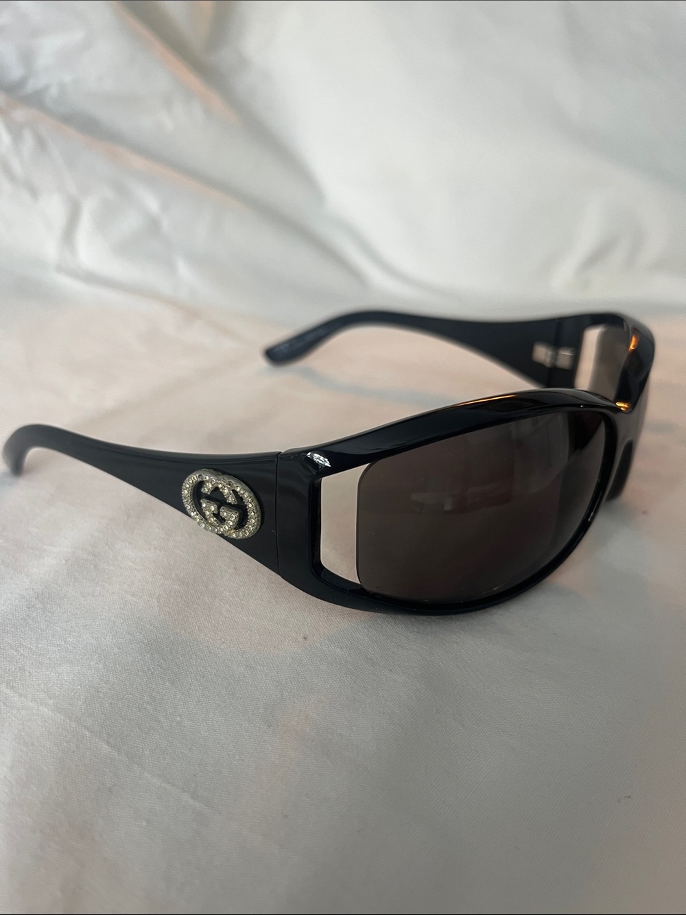 Gucci Black Sunglasses with Crystal GG Logo